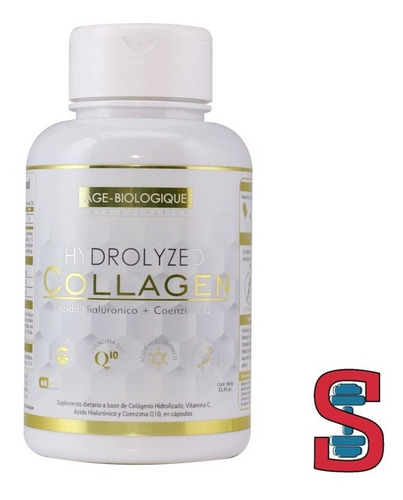Imagen 1 de 4 de Colageno Hydrolizado Age Biologique Ac Hi Q10 Vit C 60 Caps