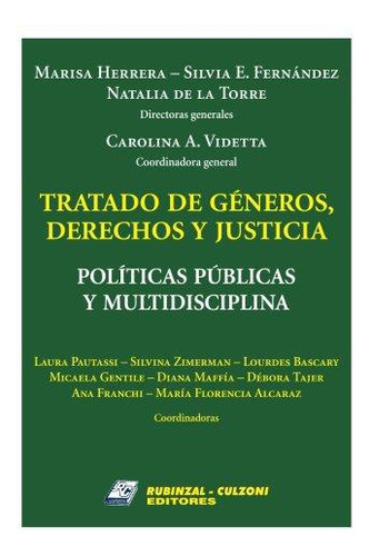 Tratado De Generos, Derechos Y Justicia, De Herrera Fernandez De La Torre Videtta. , Tapa Blanda En Español, 2021