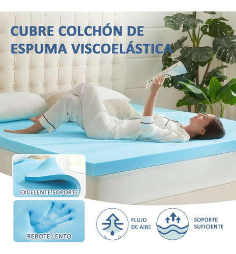 Colchoneta Memory Foam King Size Confort 190x200x7cm