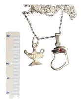 Comprar Plata 925 Cadena + Dije De Lámpara Y Cofia Corazón Enfermera
