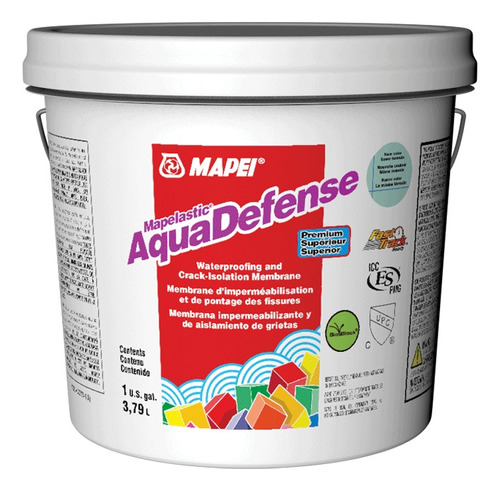 Mapei Aquadefense Impermeabilizante P/bañeras Balcones Roof