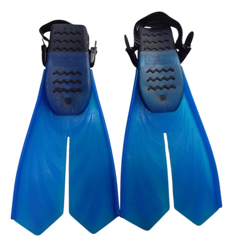 Aletas Usado Divers Splitflex Ajustables 2-8 Mx Buceo Snorke Azul (Usado)