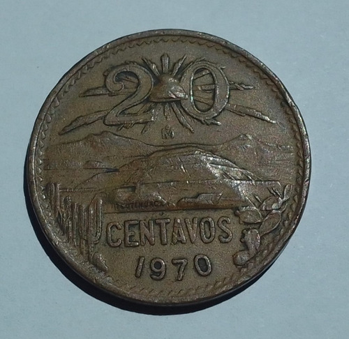 Moneda México 20 Centavos 2da Serie