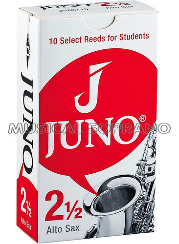 Palhetas Vandoren Juno Sax Alto (caixa Com 10) - Nº 2,5