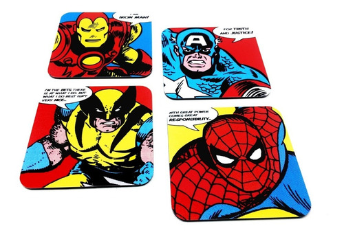 Portavasos Magnéticos Superheroes Marvel Set X4und.