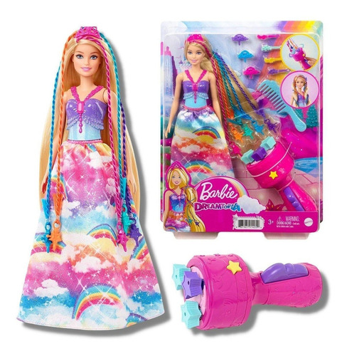 Boneca Barbie Princesa Tranças Magicas Dreamtopia - Mattel