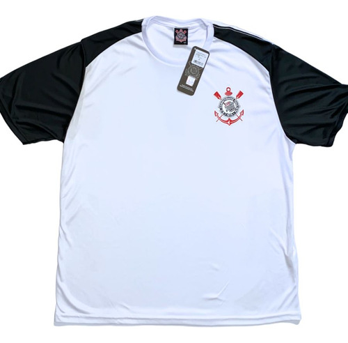 Camiseta Licenciada Branco Com Preto Do Timão