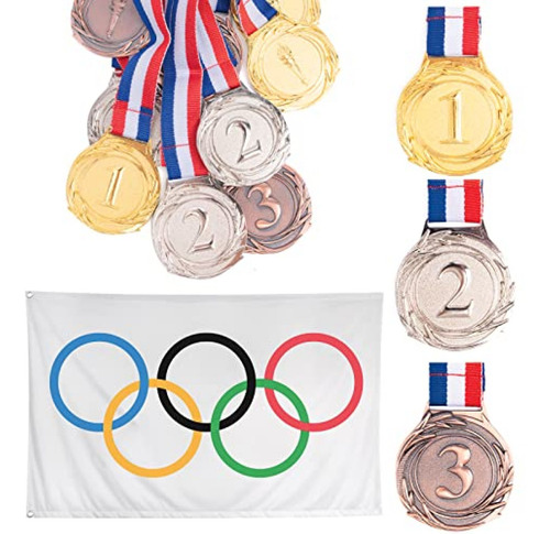 Trofeo Medallas De Premio De Metal Ganador De Oro, Plata Y B