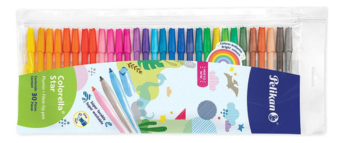 Plumines Colorella Star Fino Con 30 Pzs. Pelikan.