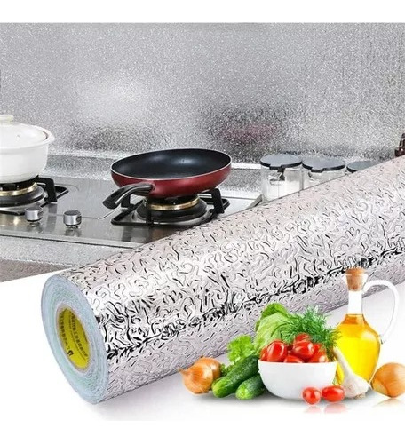 Papel Aluminio Adhesivo Resistente Calor Cocina