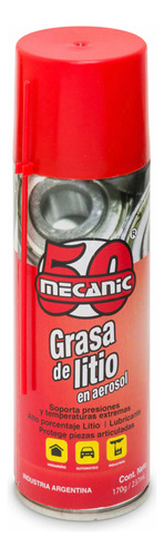 Lubricante Grasa De Litio En Aerosol 237ml Mecanic50