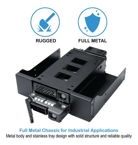 Kingwin 5.25 Bay Backplane Mobile Rack Enclosure For 2 X