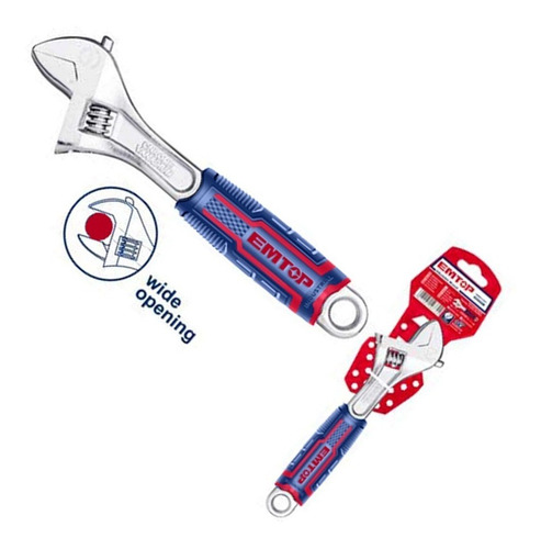 Imagen 1 de 4 de Llave Ajustable Mango Ergonomico 10