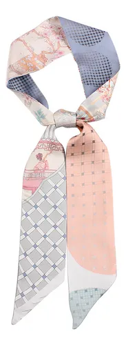 Silk Scarf Hair Band Tie Bag Ribbon Decorative Long Scarf6