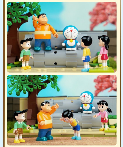 Set Doraemon Nobita Shizuka Takeshi Suneo Bloques Armables