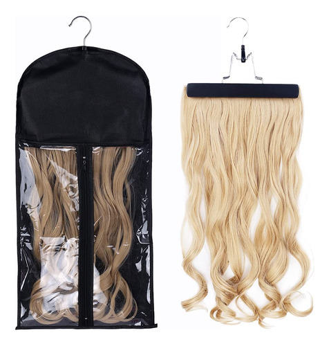 Colgador De Extensiones De Cabello Con Bolsa De Almacenamien