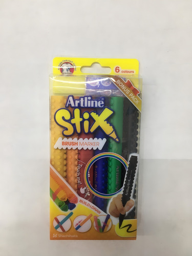 Plumon Artline Stix C/6 Marcadores Punta Pincel