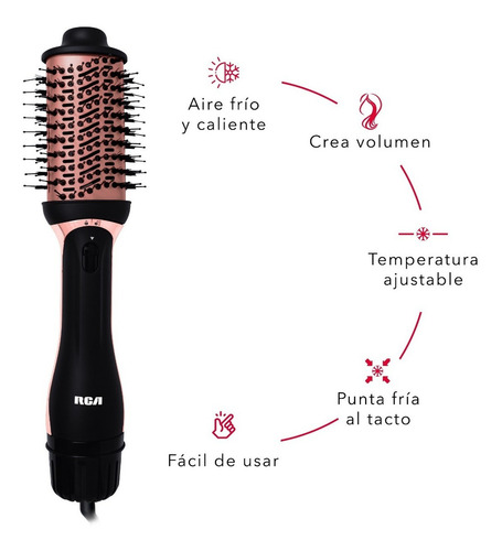 Rca Cepillo Secador 2 En 1 Rc-p52