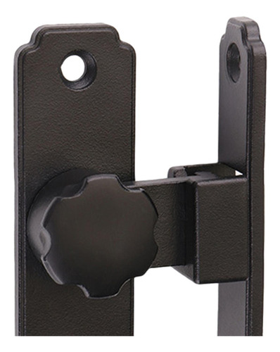 Fechadura De Porta Deslizante Hasps Lock, Aço Curto Preto