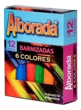 Tizas De Colores Surtidos Caja X12 Alborada (x12 Unid.)