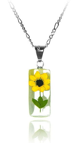 Dije Collar Con Girasol Cilindro Tami  Sin Cadena Ni Caja 