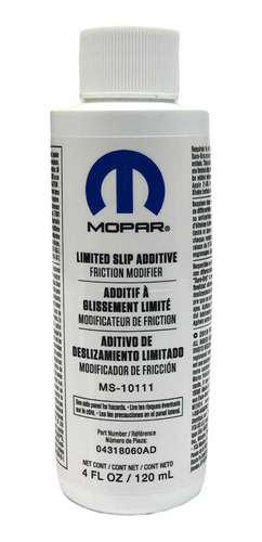 Aditivo Modificador De Fricción Para Diferencial Mopar