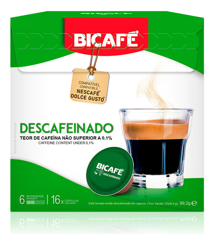 Cápsulas De Café Bicafé Descafeinado X16 V2 Universo Binario