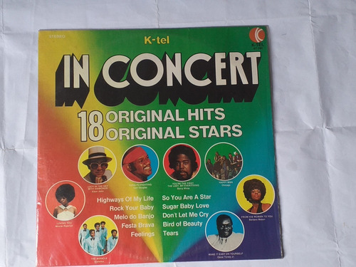 Lp K-tel's In Concert 18 Original Hits Soul Music Funk, Nac