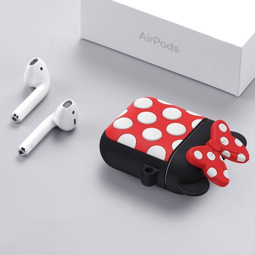 Imagem 4 de 5 de Kit Fone De Ouvido Sem Fio Branco Com Capa Minnie Silicone