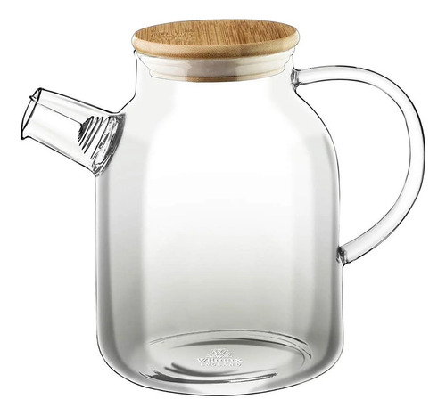 Tetera C/tapa Bambú 1600ml Thermo Glass