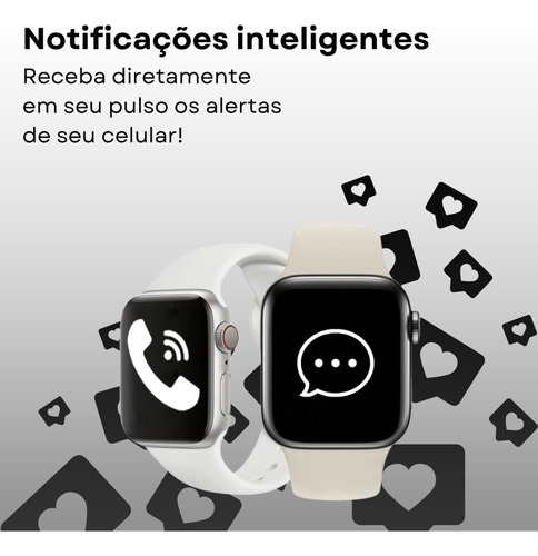 Smartwatch X8 Max Pro 2024 Chamadas Bluetooth Redes Sociais Caixa Branco
