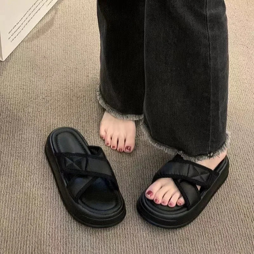 Sandalias Con Plataforma Para Mujer, Pantuflas De Playa Con