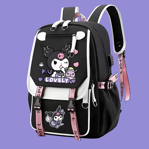 Mochila Escolar Grande Anime Sanrio Kuromi Mochilas Bags J