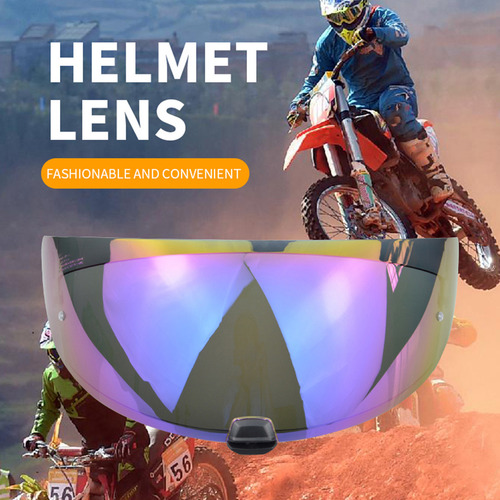 Casco Con Lente De Espejo Retrovisor Para Protector De Casco