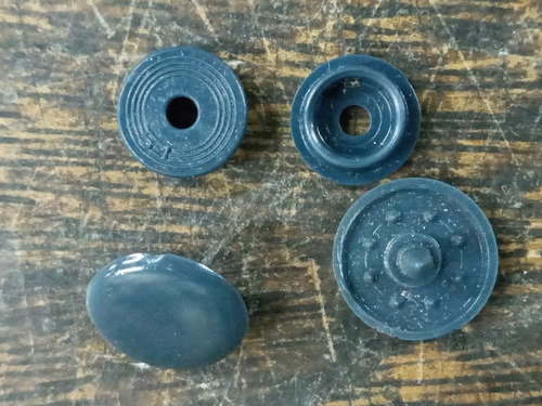 100 Broches Presion Plastico * 15 Mm * Gris Oscuro * Condal