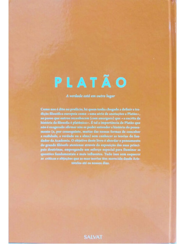 Livro Físico Coleção Descobrindo A Filosofia Volume 01 Platão A Verdade Está Em Outro Lugar