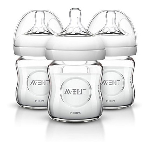 Teteros  Bebé De Cristal Natural Philips Avent, 4 Oz X3