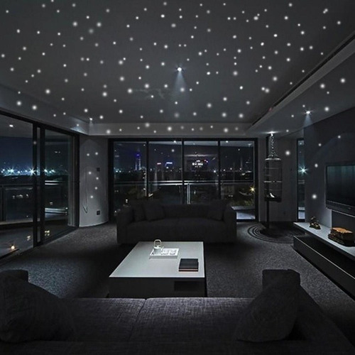 Decoración Para Dormitorio Pegatinas Fluorescente Estrellas