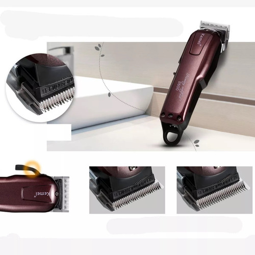 Maquina De Corte Cabelo Kemei 2600 Bivolt Sem Fio Profi + Nf