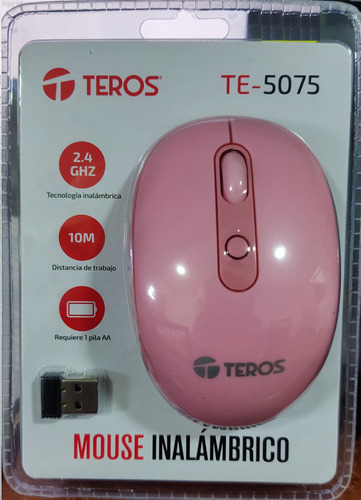 Mouse Inalambrico Teros Rosa