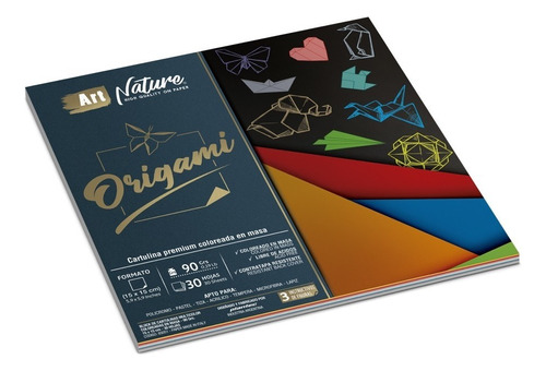Papel Para Origami Plantec 15 X 15 X 30 H. 90 Gr. 85051 Color Blanco
