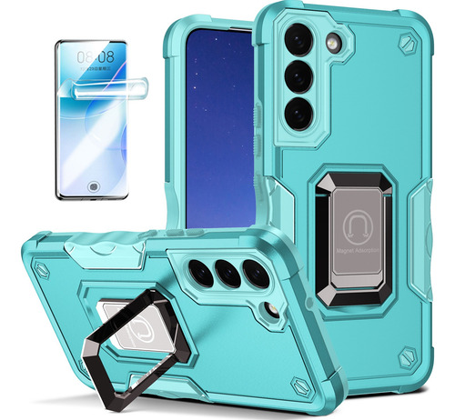 Funda Magnético Anillo Con Uso Rudo Para Samsung +mica
