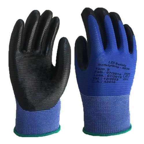 30 Pr Luva Safetygrip Latex Manutenção Industrial 