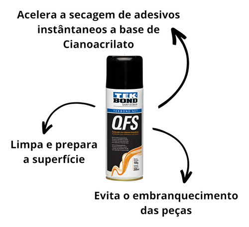 Kit Moveleiro Cola 100gr + Acelerador De Secagem Qfs Tekbond
