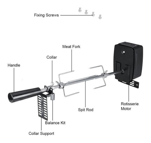 Imagen 4 de 8 de Motor Eléctrico Barbacoa Asador Asador Universal Asador Car