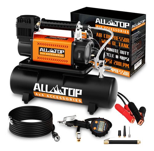 All-top Compresor De Aire Con Kit De Tanque De 6l, Inflador