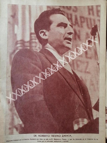 Cartel De Diputado. Norberto Treviño Zapata 1955