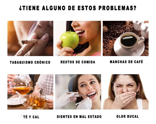 Eliminación De Manchas Polvo Blanqueador Dientes Uva Menta
