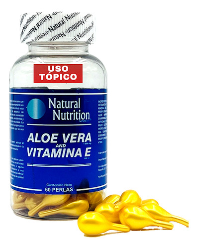 Aloe Vera Vitamina E 100ui Natural Nutrition Uso Tópico Fras
