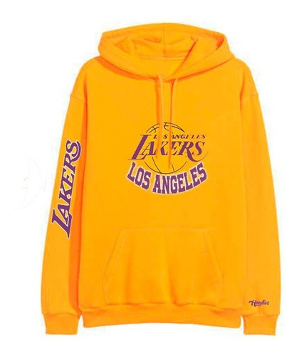  Buso Buzo Saco Hoodie De Lakers Nba Basketball Amarillo 